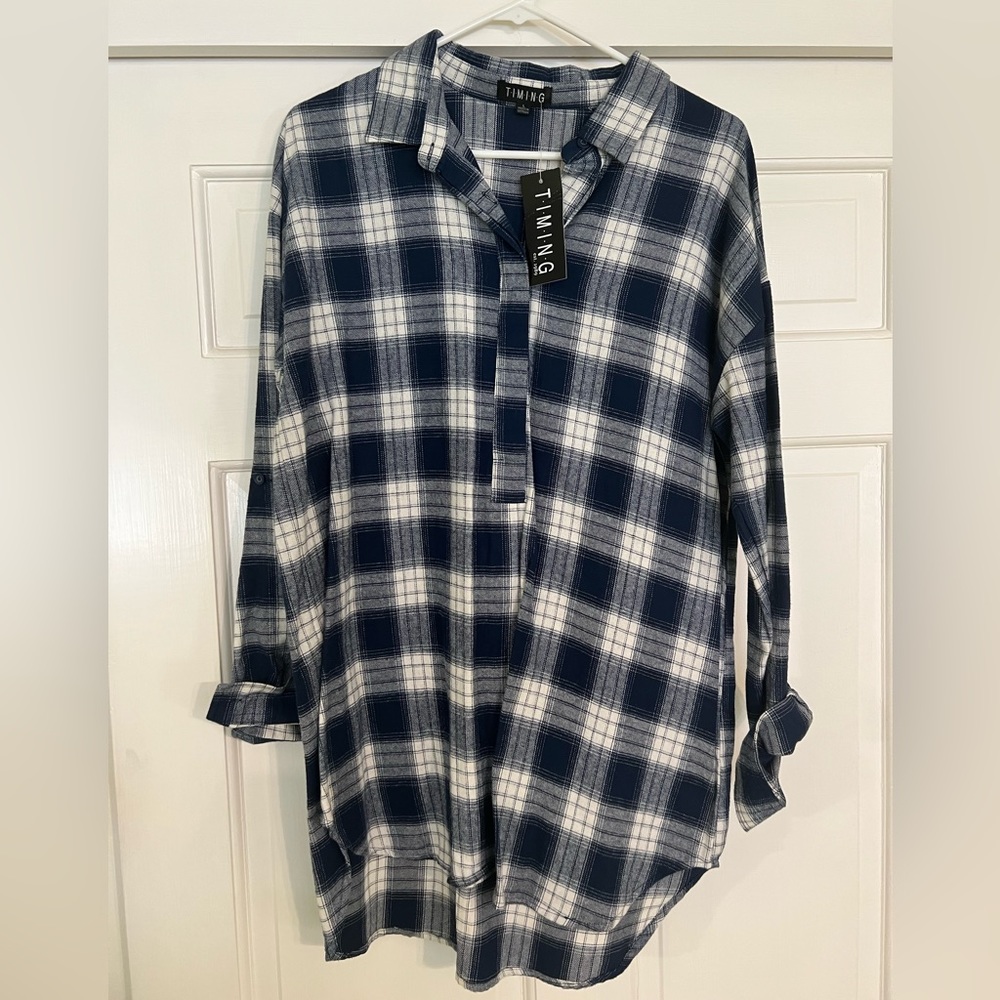 Flannel tunic